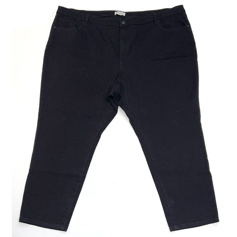 Nili Lotan Plus Women's Black Crop 27" Inseam Jean Denim Pants NWOT